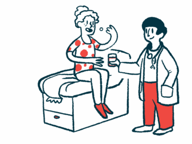 An illustration of a doctor consulting with a patient.