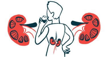 A person is seen taking a sip of a drink while their kidneys are highlighted and enlarged to the sides.