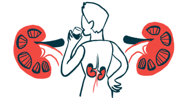 A person is seen taking a sip of a drink while their kidneys are highlighted and enlarged to the sides.