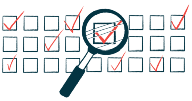 A magnifying glass shows a checked box among many boxes.